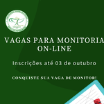 URGENTE! Vagas para monitoria on-line