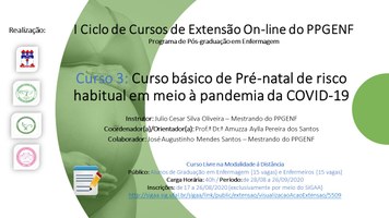 Curso 3 - Curso básico de Pré-natal de risco habitual em meio à pandemia da COVID-19